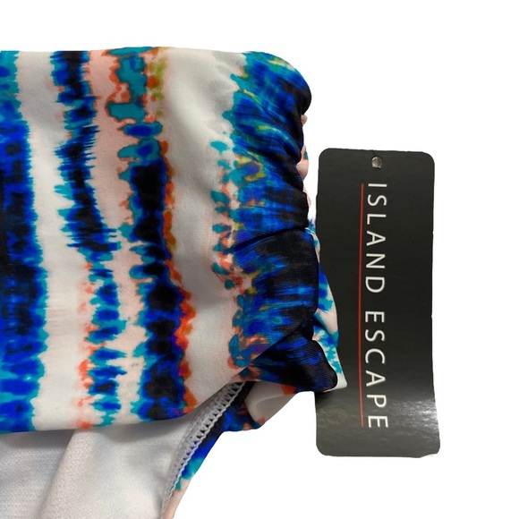 Island Escape Foldover Waist Full Coverage Bikini Swim Bottoms Plus Size 14 - Picture 9 of 16